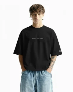 Raw Black Boxy-Fit T-Shirt